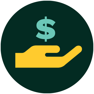 hand with money icon